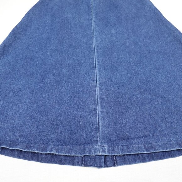 Vintage Tabi International Jean Skirt Womens 16 Maxi Pleated 100% Cotton Denim - Picture 9 of 11